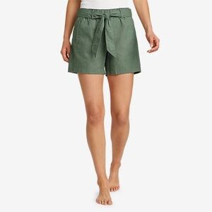 Eddie Bauer Women's Wave Break Tie Shorts Green Size XXL NWT